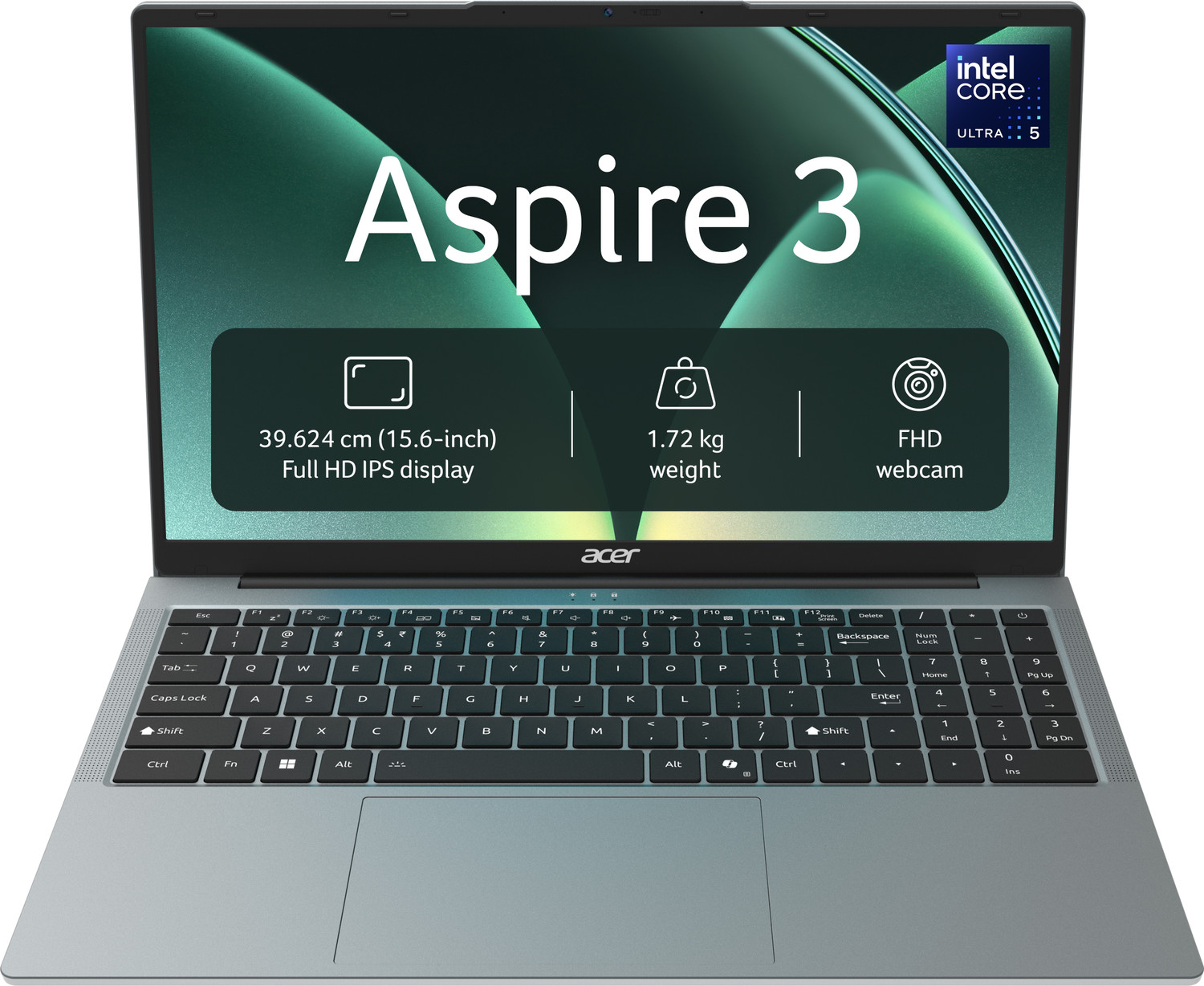 Acer Aspire 3 AI PC, Core Ultra 5, 16GB/512GB, 15.6" Gray - Image 1