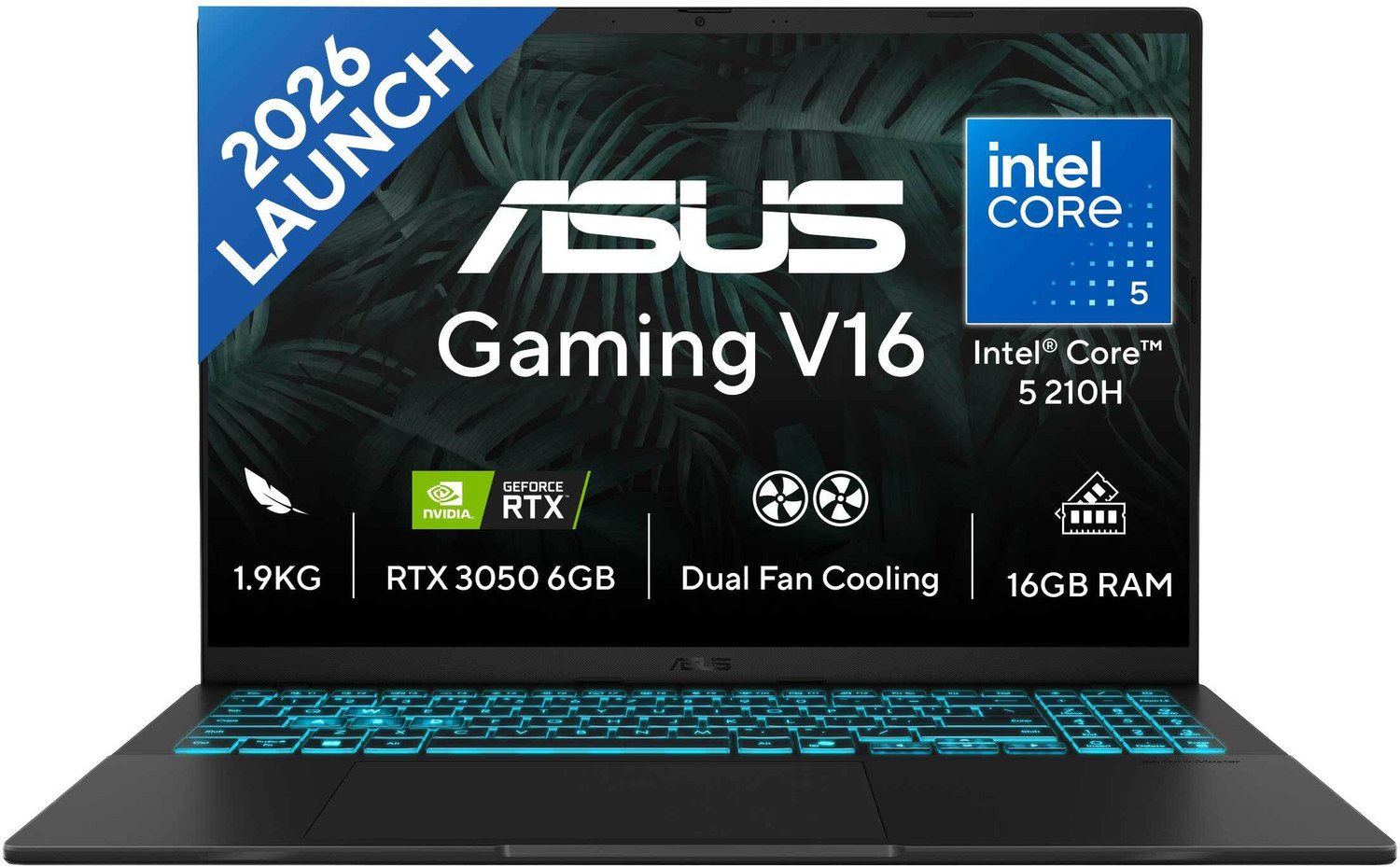 ASUS V16 Intel Core 5 210H RTX 3050 16GB 512GB 16-inch Laptop - Image 1