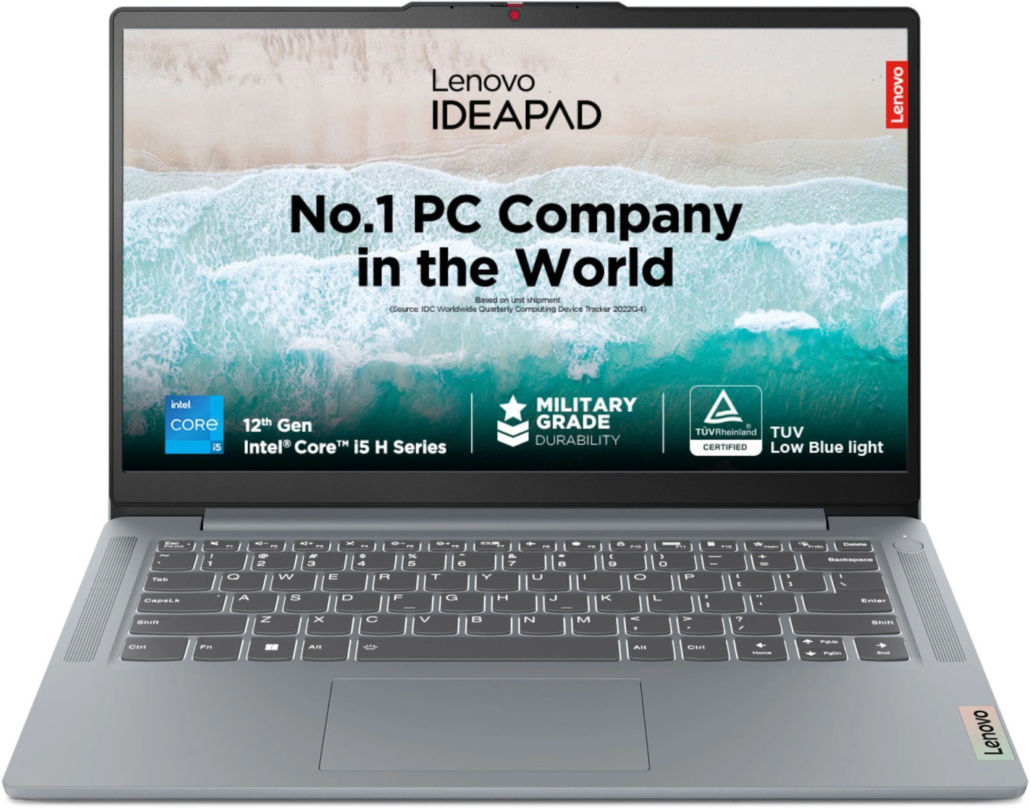 Lenovo IdeaPad Slim 3 Intel Core i5 12th Gen 12450H - (16 GB/512 GB SSD/Windows 11 Home) 14IAH8 Thin and Light Laptop (14 Inch, Arctic Grey, 1.37 kg, With MS Office) - Image 1