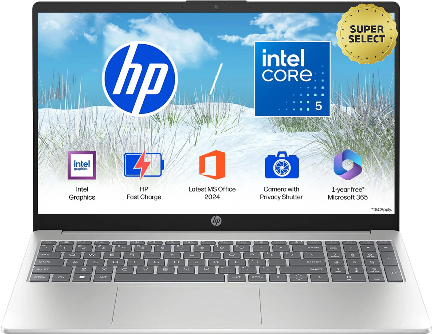 HP 15 Intel Core 5 120U - (24 GB/512 GB SSD/Windows 11 Home) 15-fd0262TU Thin and Light Laptop