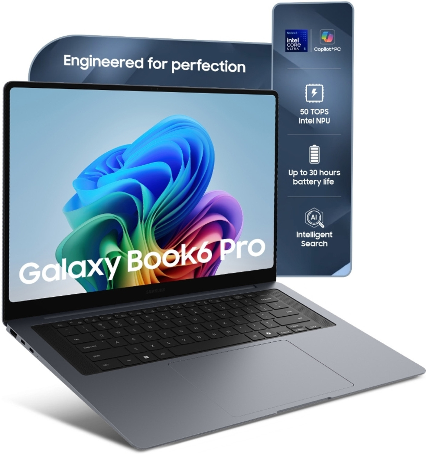 Samsung Galaxy Book6 Pro 16-inch Ultra 5 Laptop, 16GB/512GB, Gray - Image 1