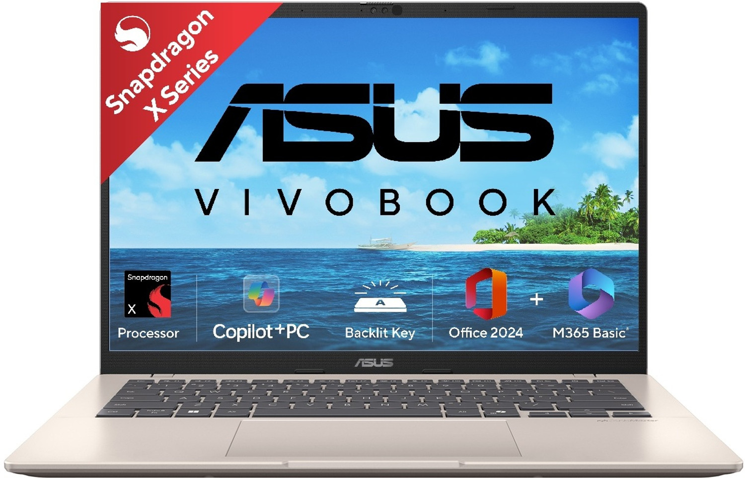 ASUS Vivobook 14 (2025) Snapdragon X, 16GB/512GB, Windows 11 - Image 1