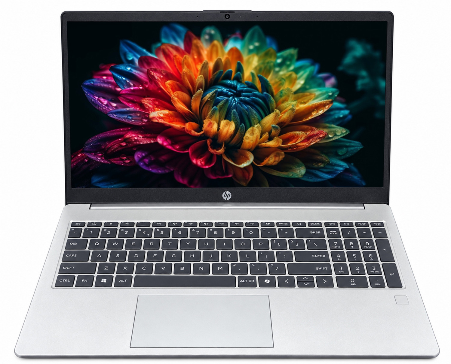 HP 15 FingerPrint (2026) DDR5 5600Mhz (i3 14th Gen) Intel Core 3 14th Gen 100U - (8 GB/512 GB SSD/Windows 11 Pro) 15 - Copilot Key Thin and Light Laptop (15.6 inch, Turbo Silver, 1.5 kg, With MS Office) - Image 1