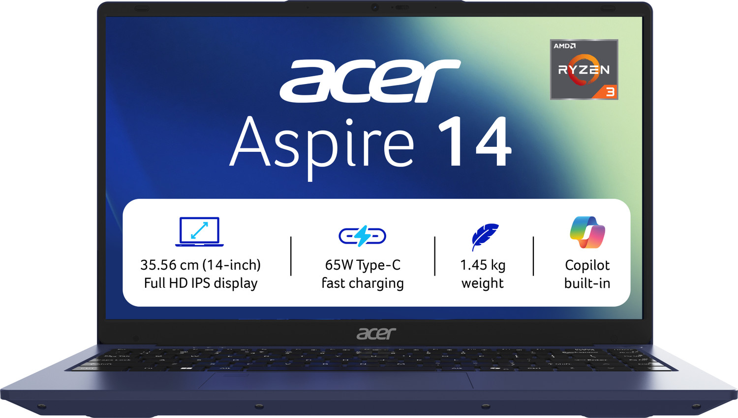 Acer Aspire 14 Ryzen 3 3200U 8GB 256GB SSD Windows 11 - Image 1