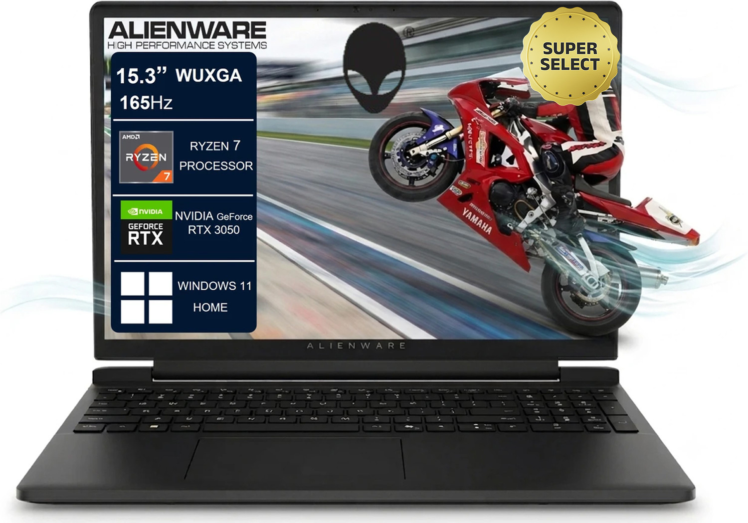 DELL Alienware 15 AMD Ryzen 7 260 Gaming Laptop, 16GB/512GB, RTX 3050 - Image 1