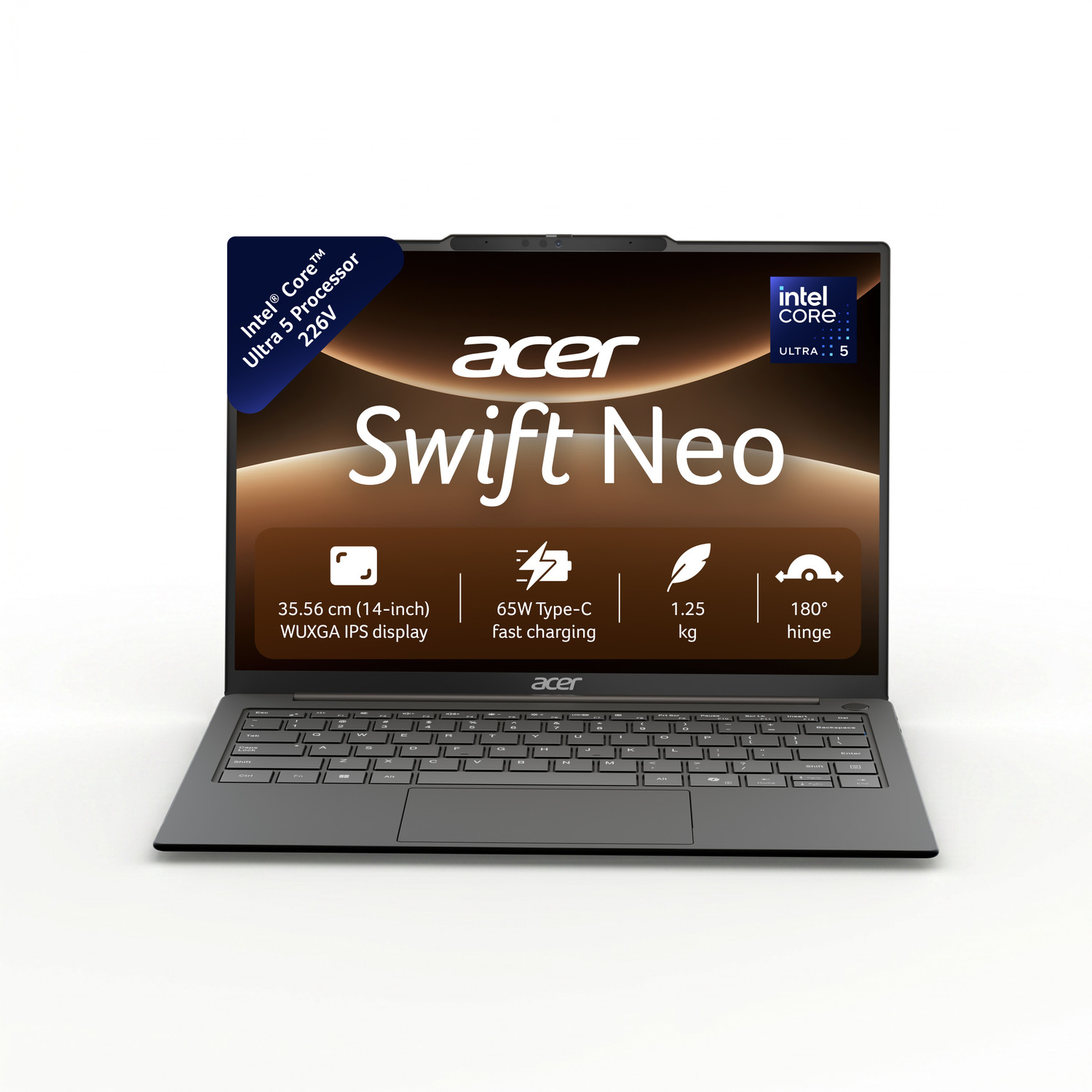 Acer Swift Neo AI PC Intel Core Ultra 5 226V 16GB 512GB 14-inch Gray - Image 1