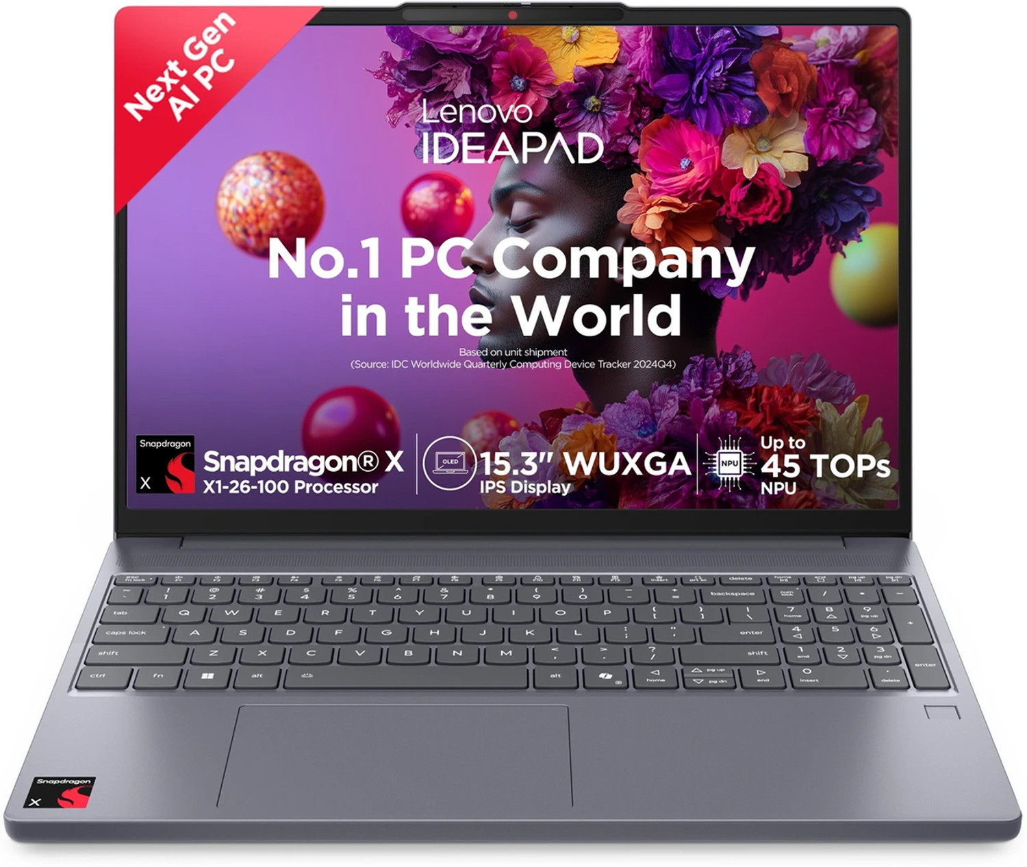 Lenovo IdeaPad Slim 3 15Q8X10 Snapdragon X 16GB 1TB Luna Grey - Image 1