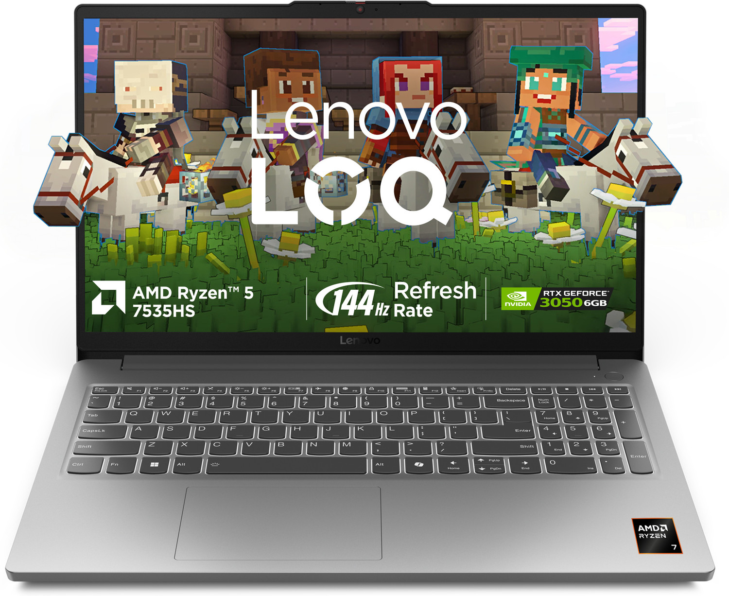 Lenovo LOQ Essential 15.6-inch Gaming Laptop, Ryzen 5 7535HS, RTX - Image 1