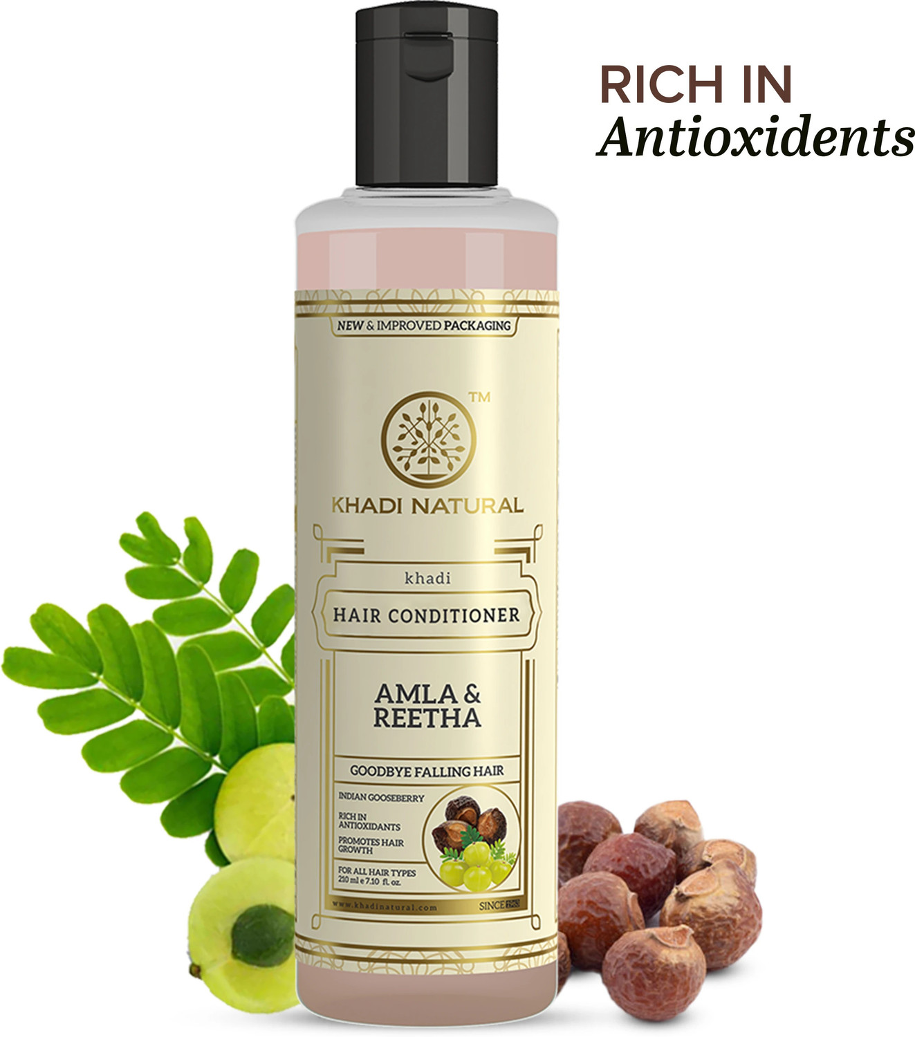 Khadi Natural Amla & Reetha Hair Conditioner 210ml - Image 1