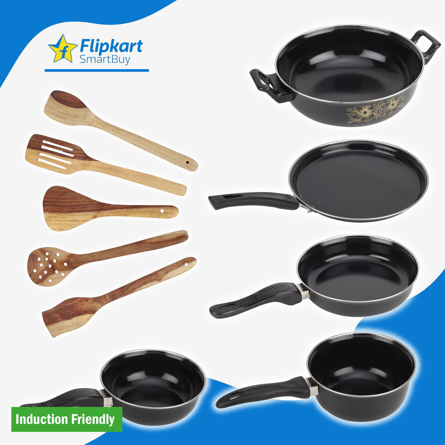 Flipkart SmartBuy 10-Piece Non-Stick Cookware Set - Image 1