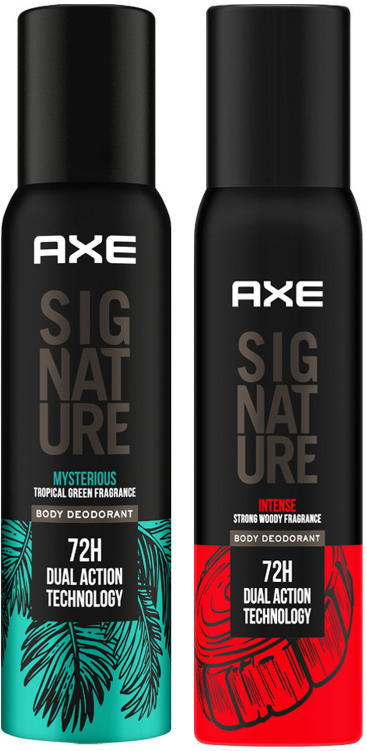 AXE Signature Mysterious and Intense Deodorant No Gas Body Perfume Body Spray - For Men (400 ml, Pack of 2) - Image 1