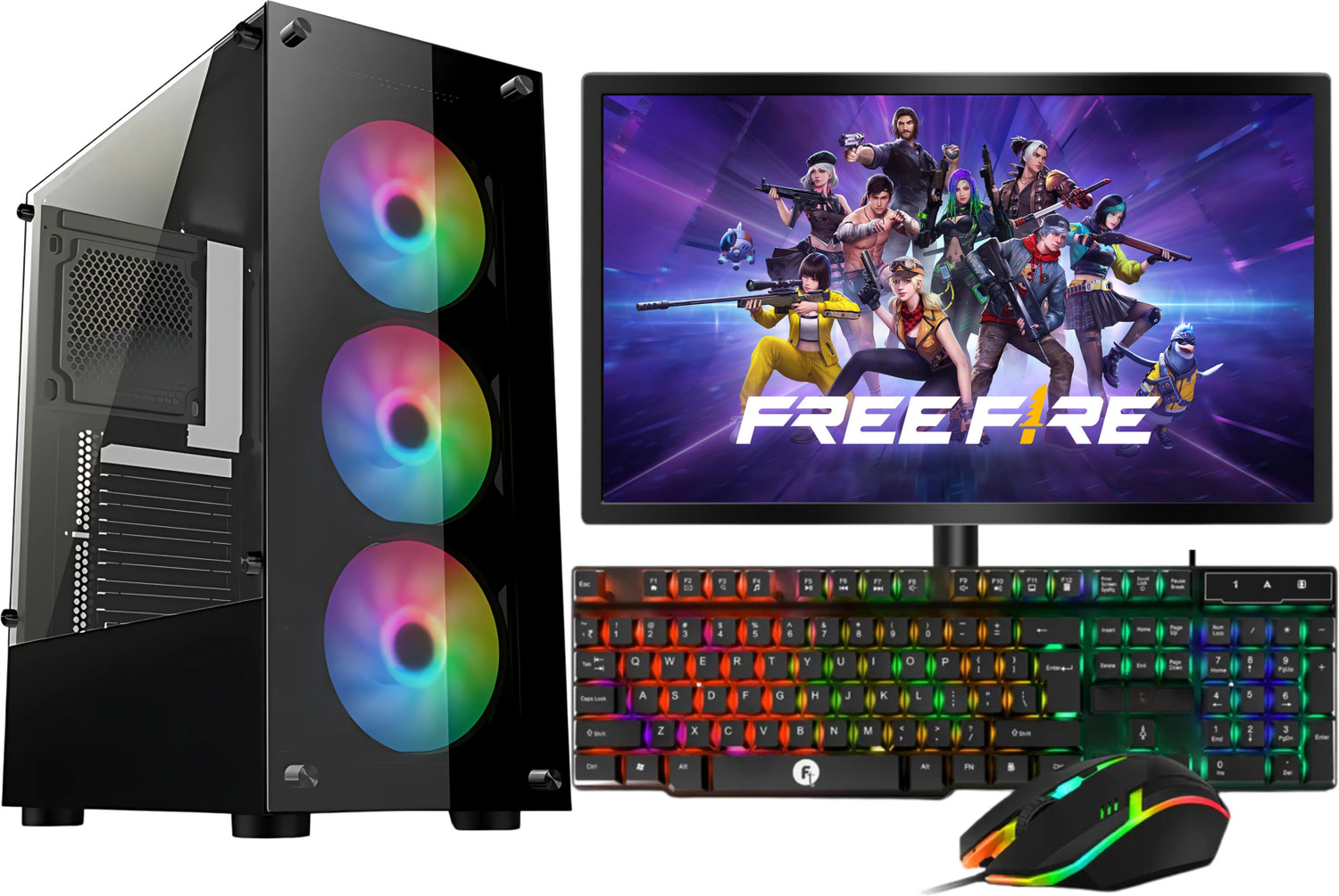 LAKHOTIA Gaming Pc Full setup Core i7 (16 GB / 512 GB / Windows 11) Assembled Desktop Computer (19 inch Display) - Image 1