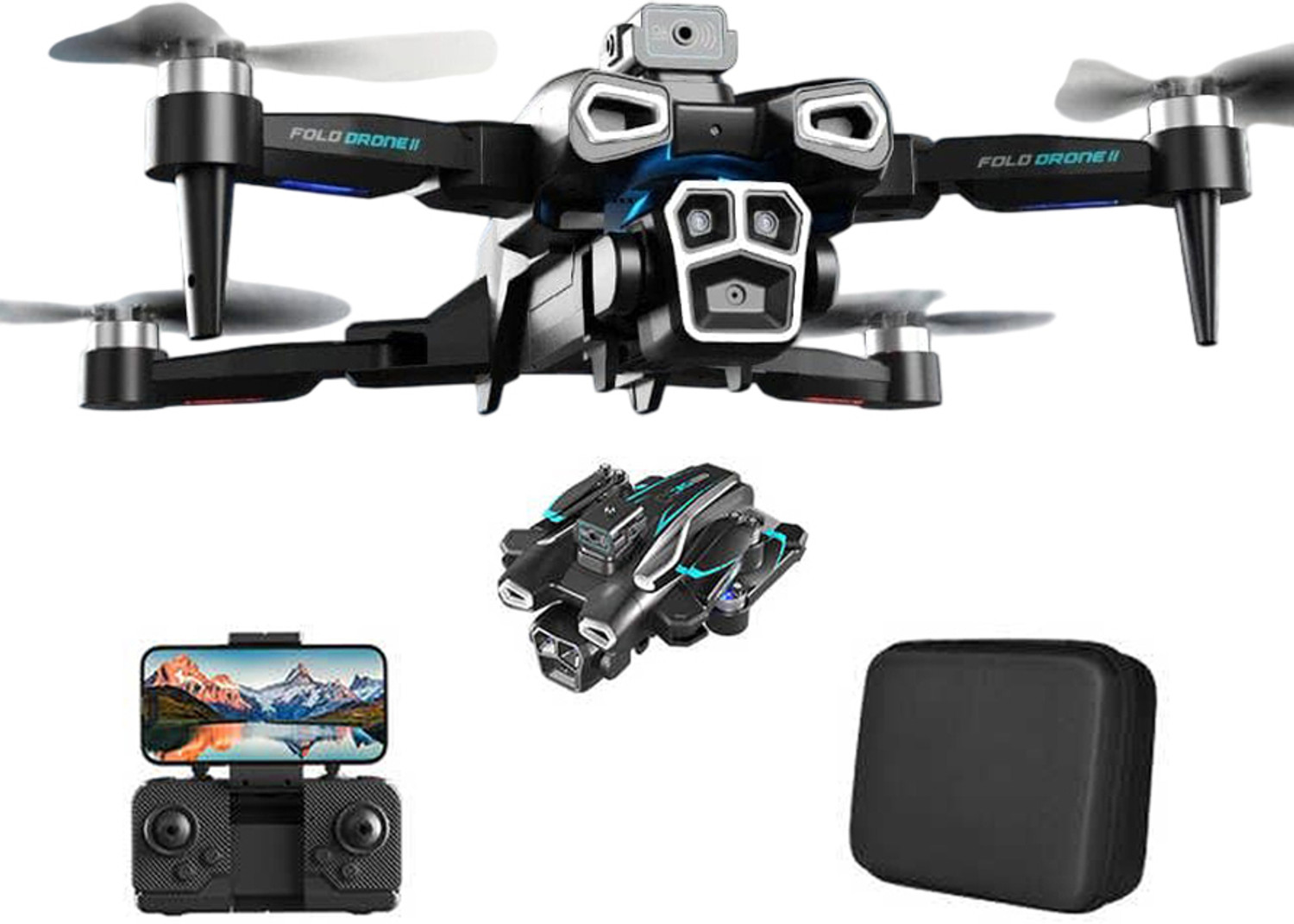 Clubics Brushless Motor Drone 4K HD Foldable Drone H35 Ultra HD Dual Camera Drone - Image 1