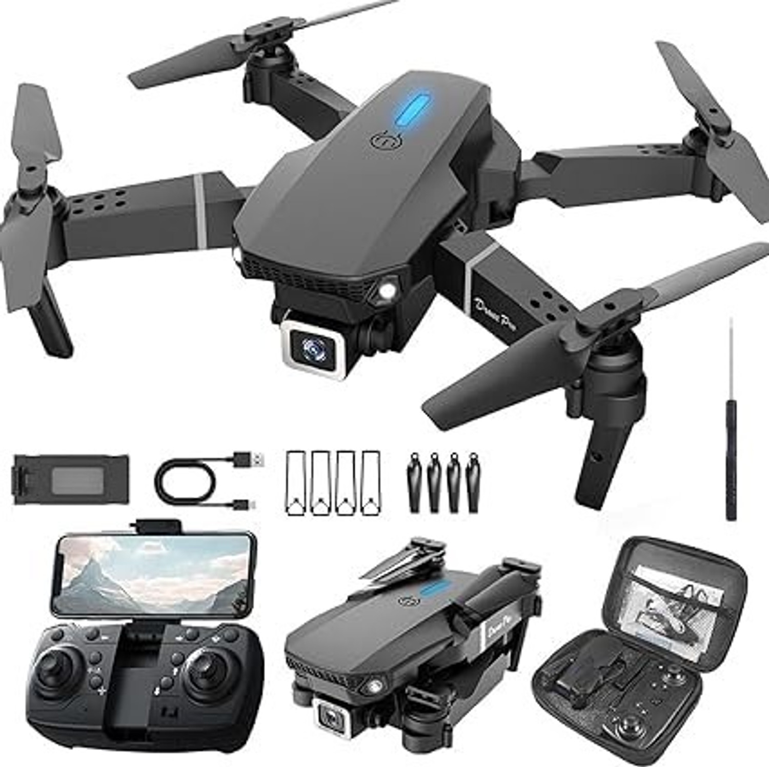 Mevara Foldable Drone with 4K Camera, 1080P HD FPV - Image 1