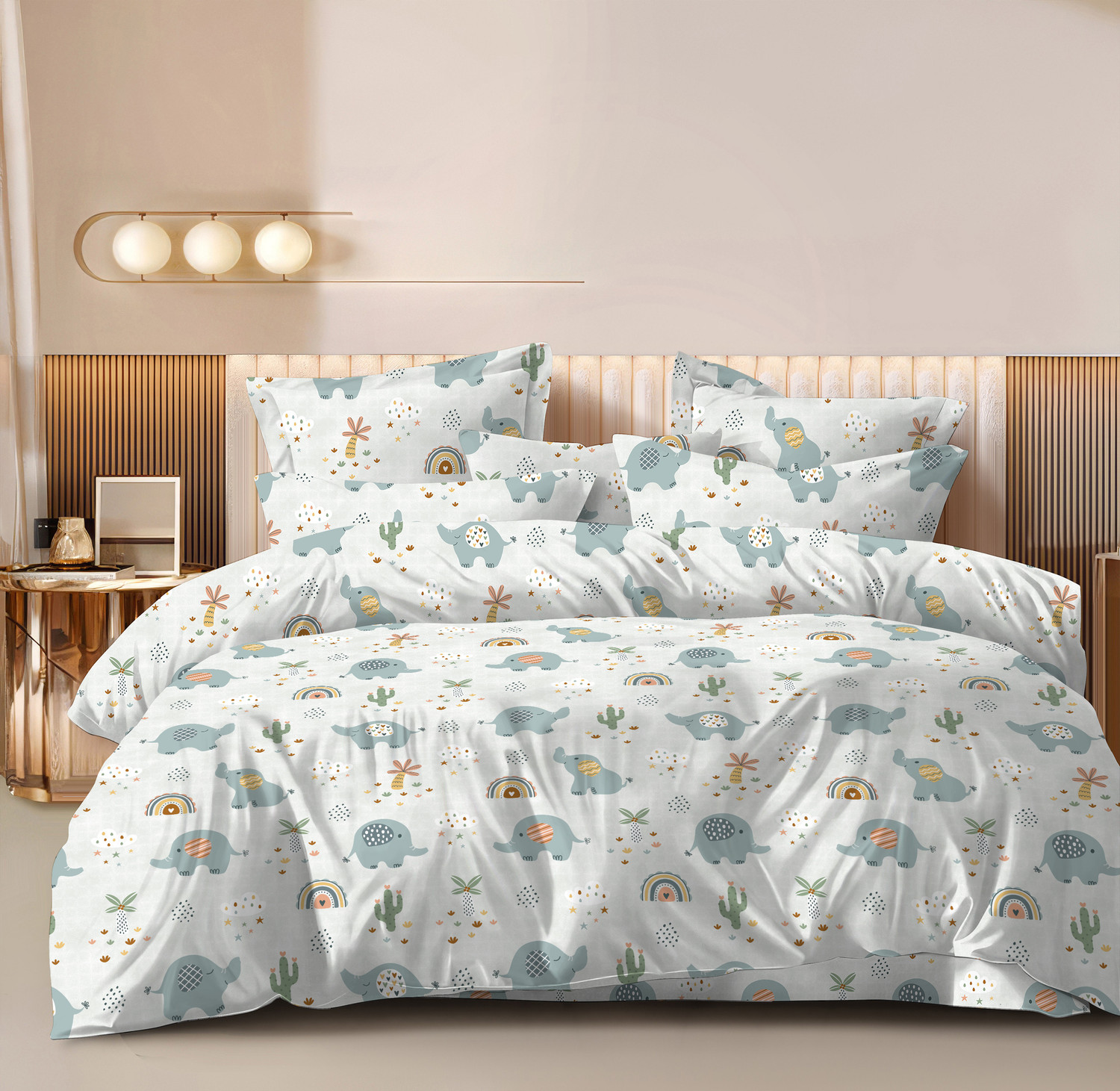 YUTERA Double Cotton Duvet Cover (Beige) - Image 1