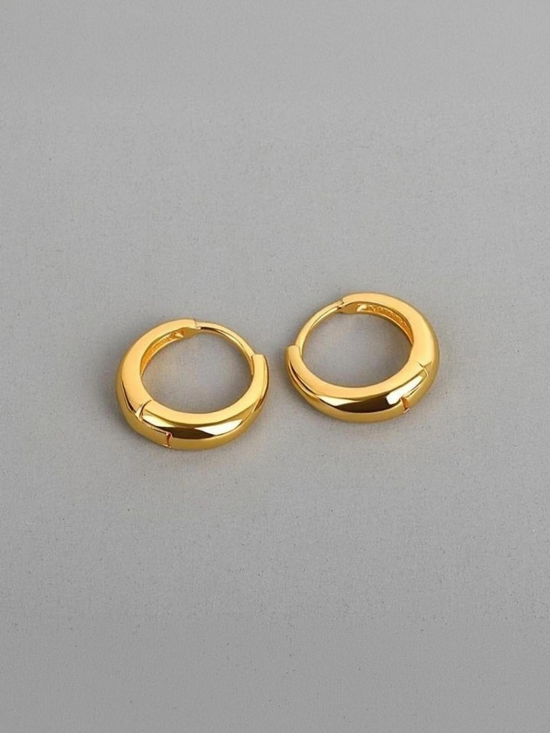 Aksha Collection Gold Plated Copper Clip-On Hoop Earrings - Image 1