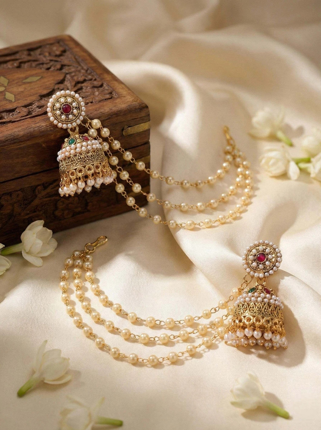 Krishaa Enterprises Bahubali Alloy Traditional Earrings - Image 1
