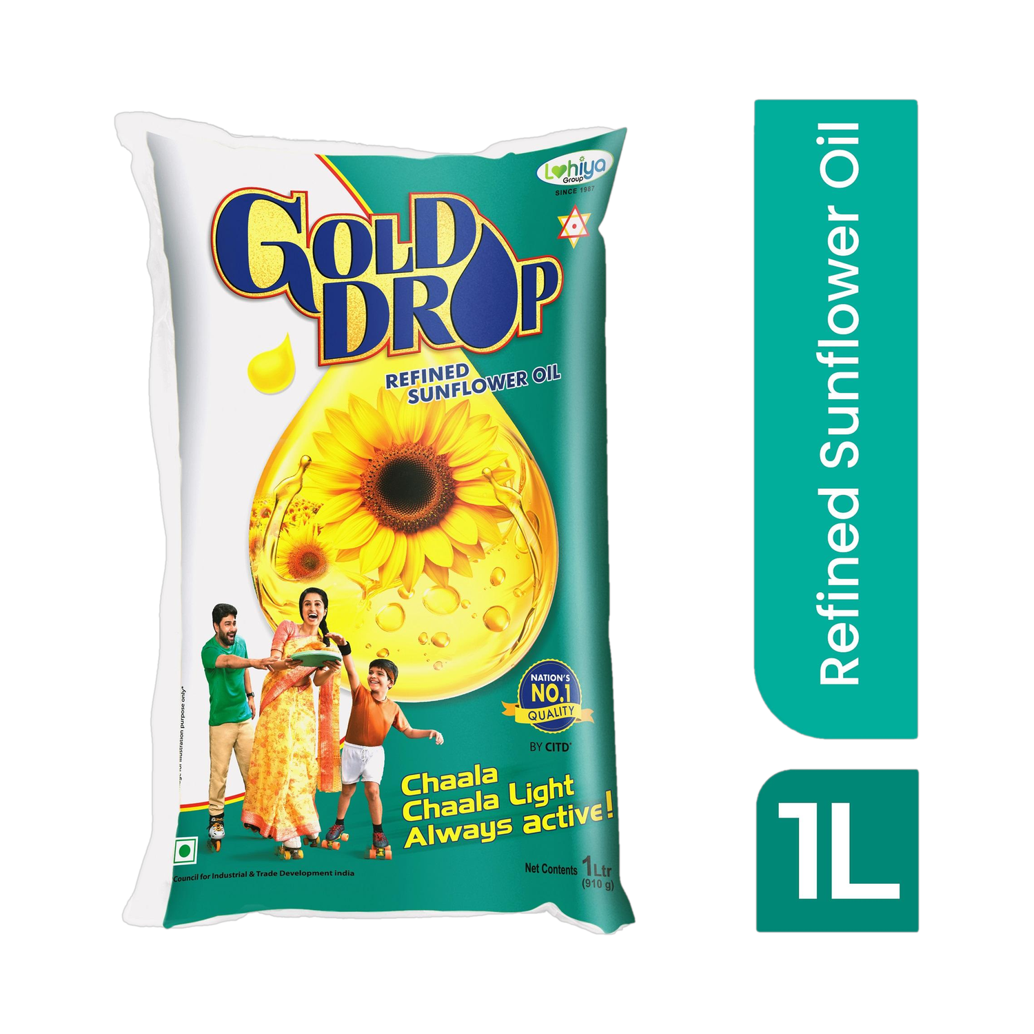 Gold Drop Refined Sunflower Oil (1 L) - Image 1