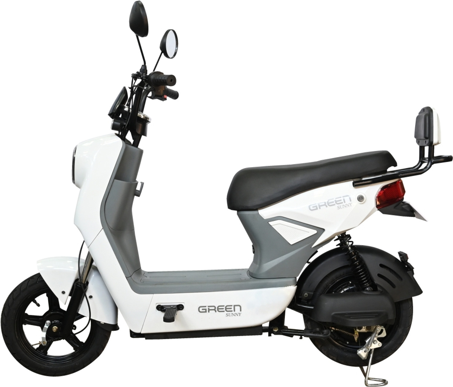 Green Sunny White 60KM Booking for Ex-Showroom Price (with Portable Charger, White) - Image 1
