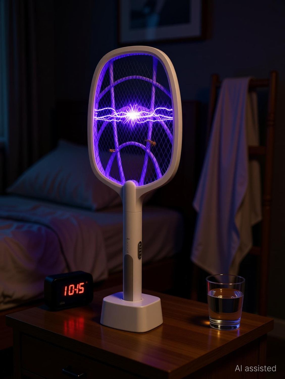 Dwiti Enterprise 2 in 1 UV Light Mosquito Racket Bat , Rechargeable, Electric Insect Killer Electric Insect Killer Indoor, Outdoor (Bat) - Image 1