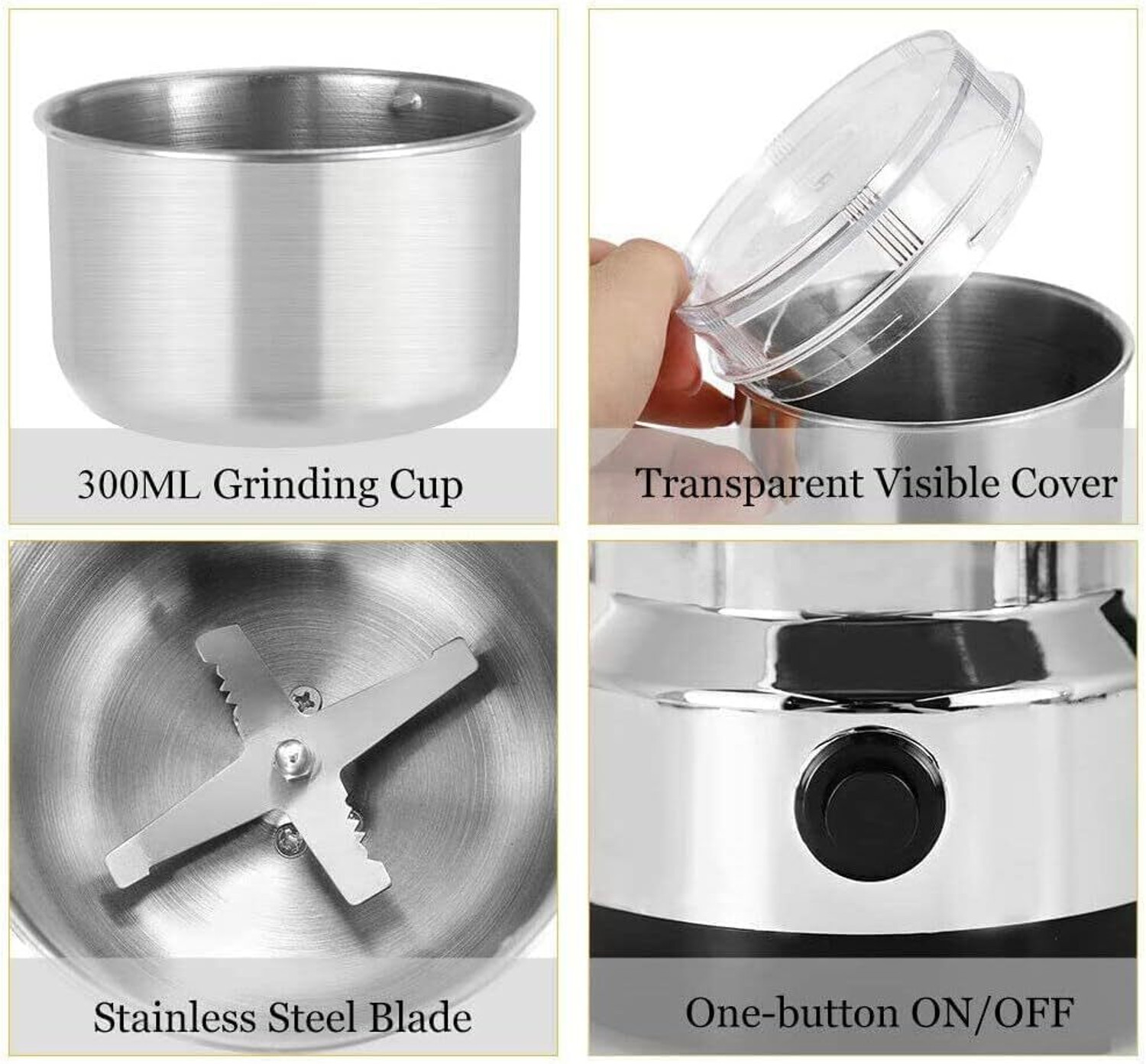 Nima MINI MIXTURE 350W 150 W Mixer Grinder (MINI MIXER_18 | 1 Jar | Silver) - Image 1
