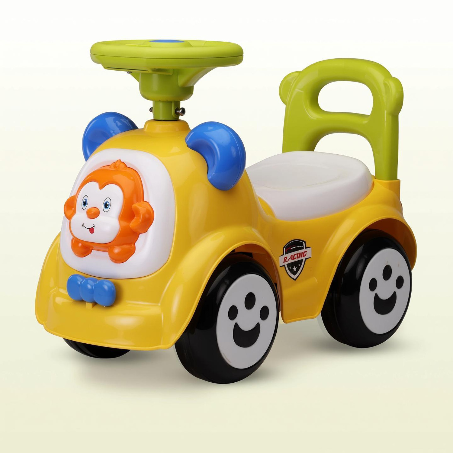 LuvLap Sunny Car with Music, for kids 1 to 3 years upto 25 Kgs Rideons & Wagons Non Battery Operated Ride On (Yellow) - Image 1