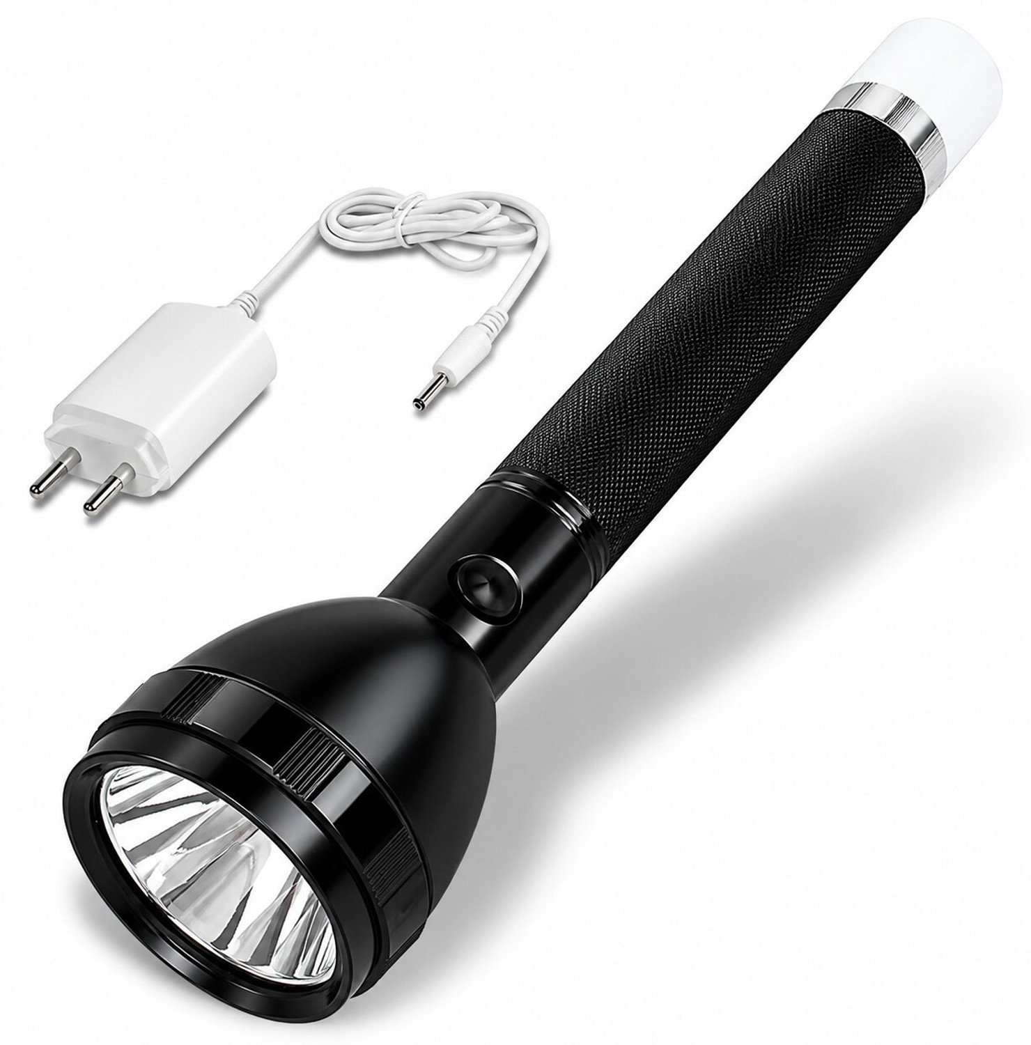 HYMASA 9050 Multipurpose Rechargeable Torch for Travel & Emergency 8 hrs Torch Emergency Light (Black) - Image 1