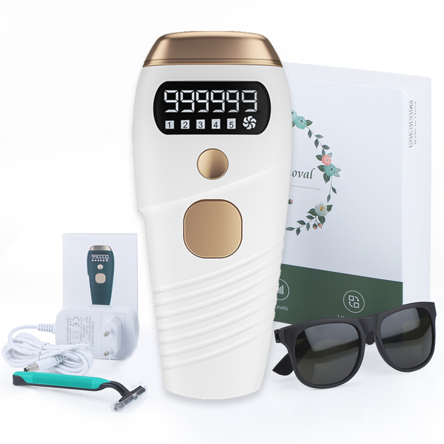 ClothyDeal IPL Laser Hair Removal Machine 999,999 Flashes (White) - Image 1