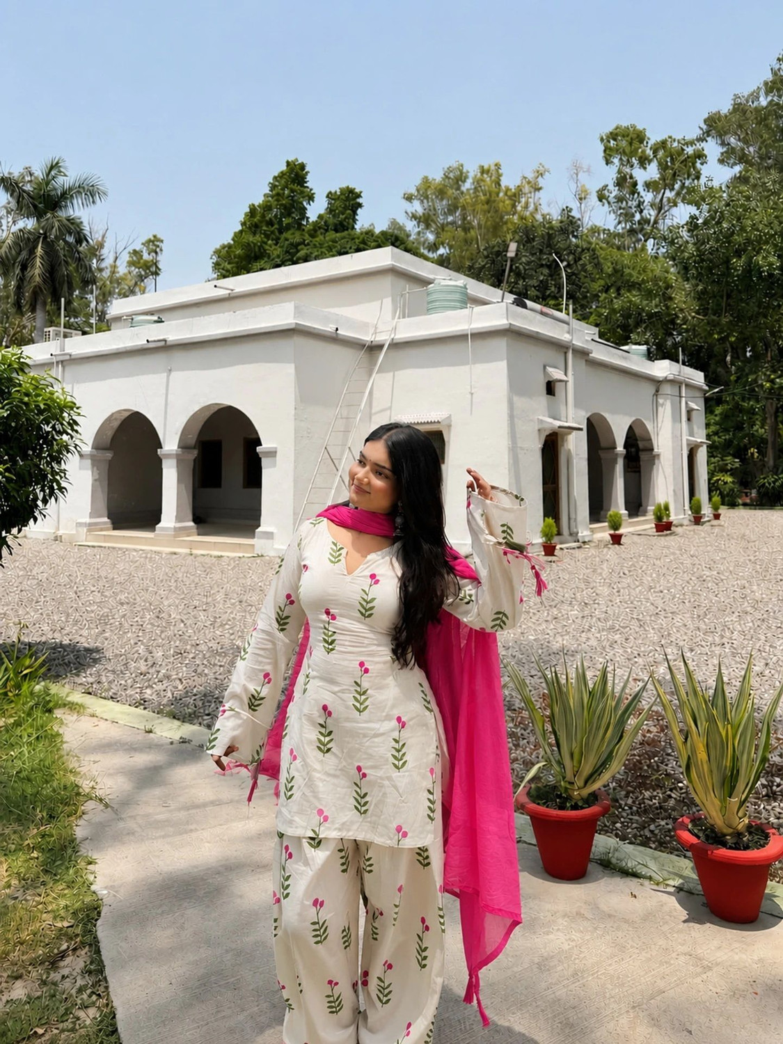 SANGOURI Printed Kurta, Patiala & Dupatta Set - Image 1