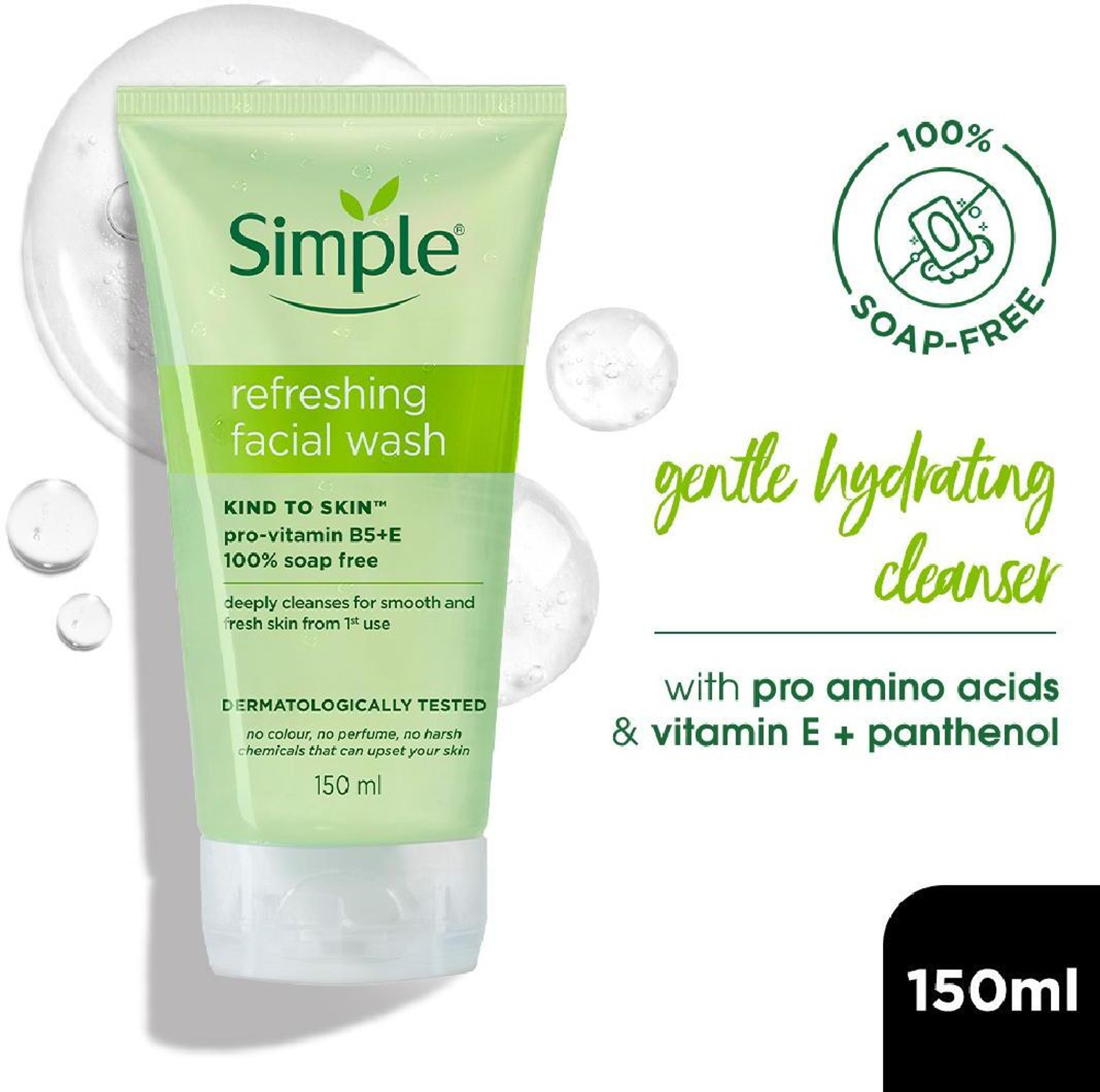 Simple Kind To Skin Refreshing Facial Wash Face Wash (150 ml) - Image 1