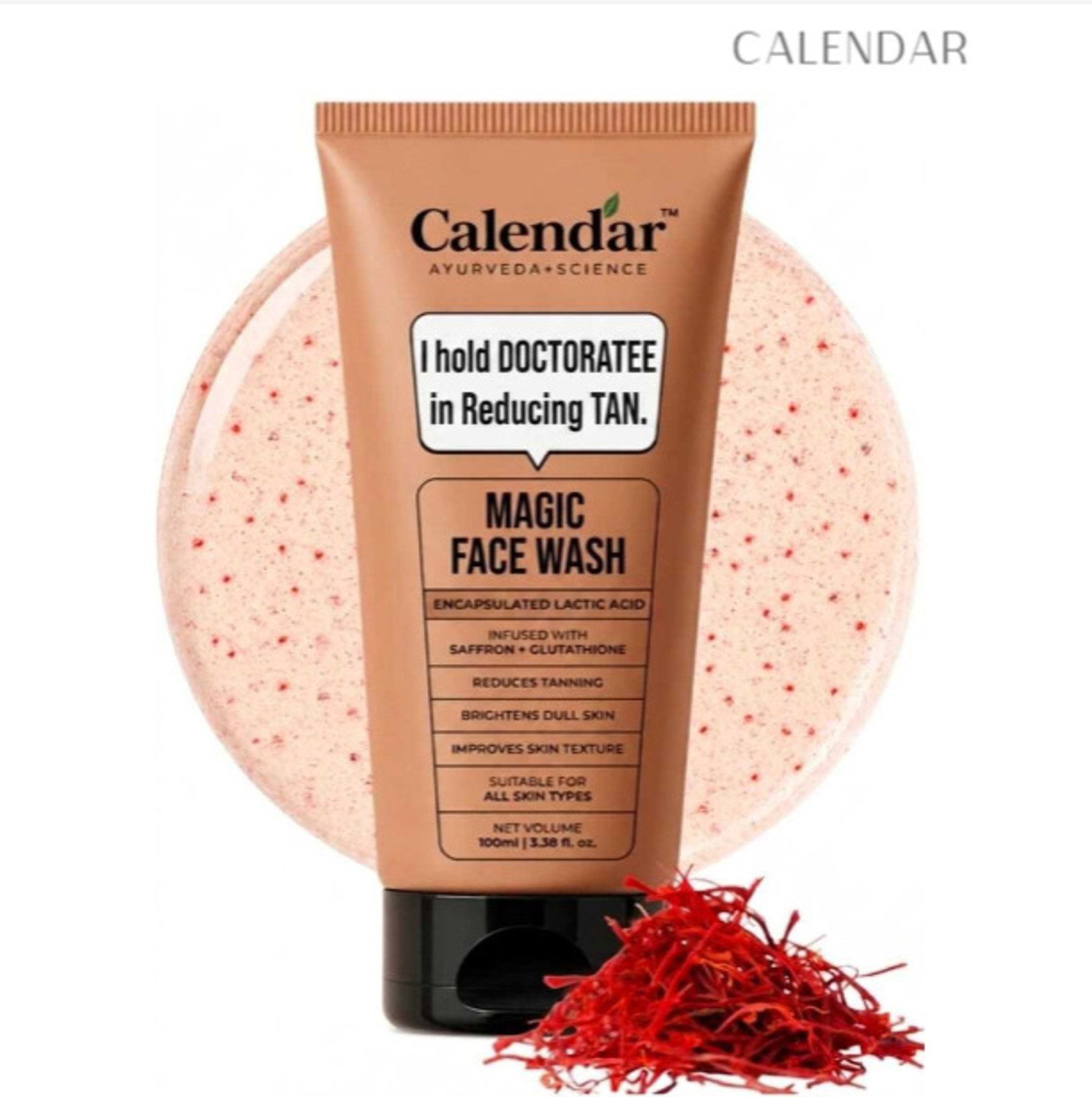 Calendar Magic Face wash | Tan Removal, Skin Brightening & Radiant Glow 97 Face Wash (100 ml) - Image 1