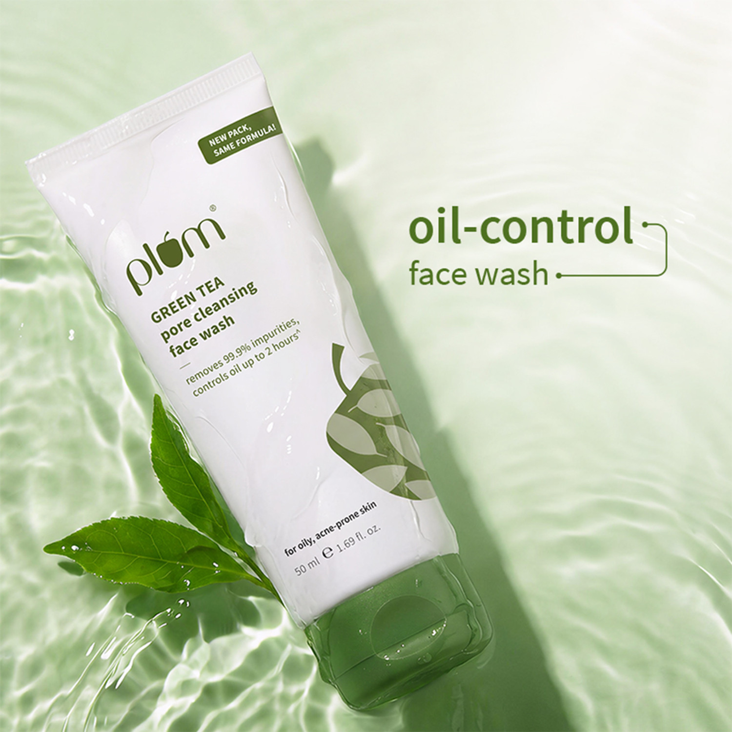 Plum Green Tea Pore Cleanser For Oily, Acne-Prone Skin | Fights Pimples | Non-Drying |Men and Women Face Wash (50 ml) - Image 1