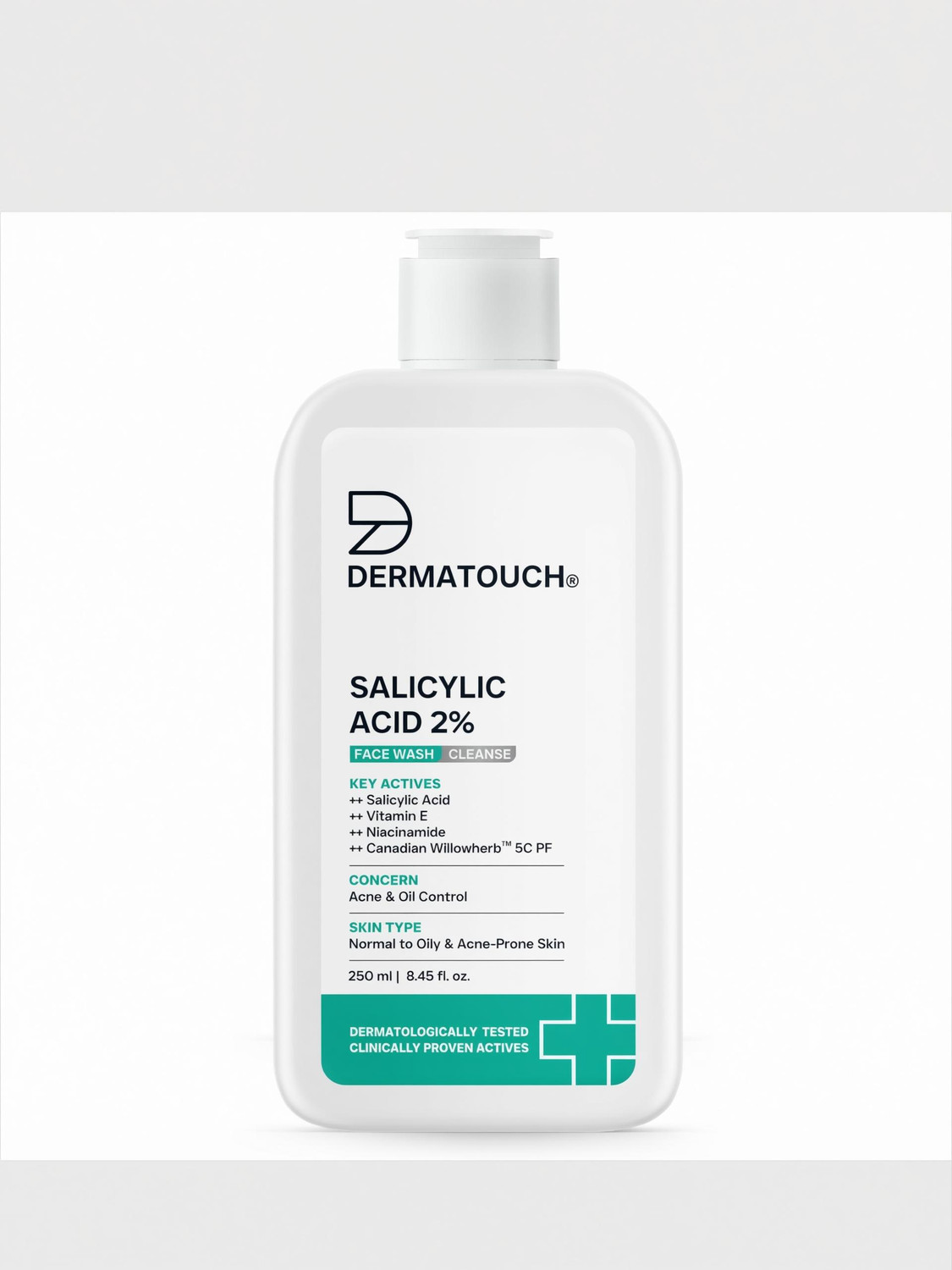 Dermatouch Salicylic Acid 2% Face Wash, 250ml - Image 1