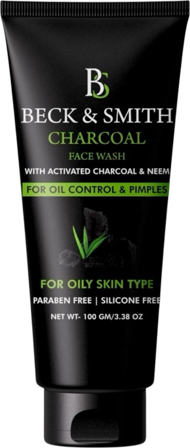 BECK AND SMITH charcoal neem deep cleansing anti bacterial oil control tan removal men women Face Wash (100 g) - Image 1