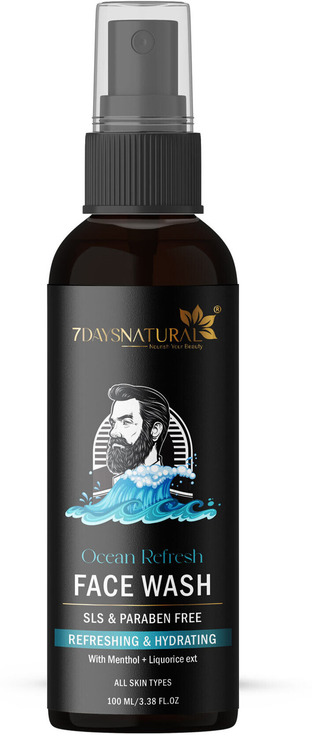7days natural Ocean for Men Face Wash, 100ml - Image 1