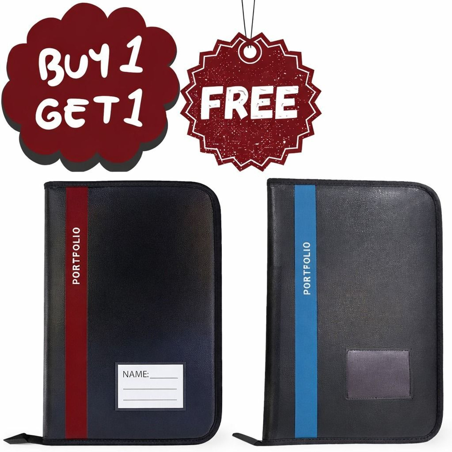 unbrako LEATHER FILE FOLDER (Set Of 2, Multicolor) - Image 1