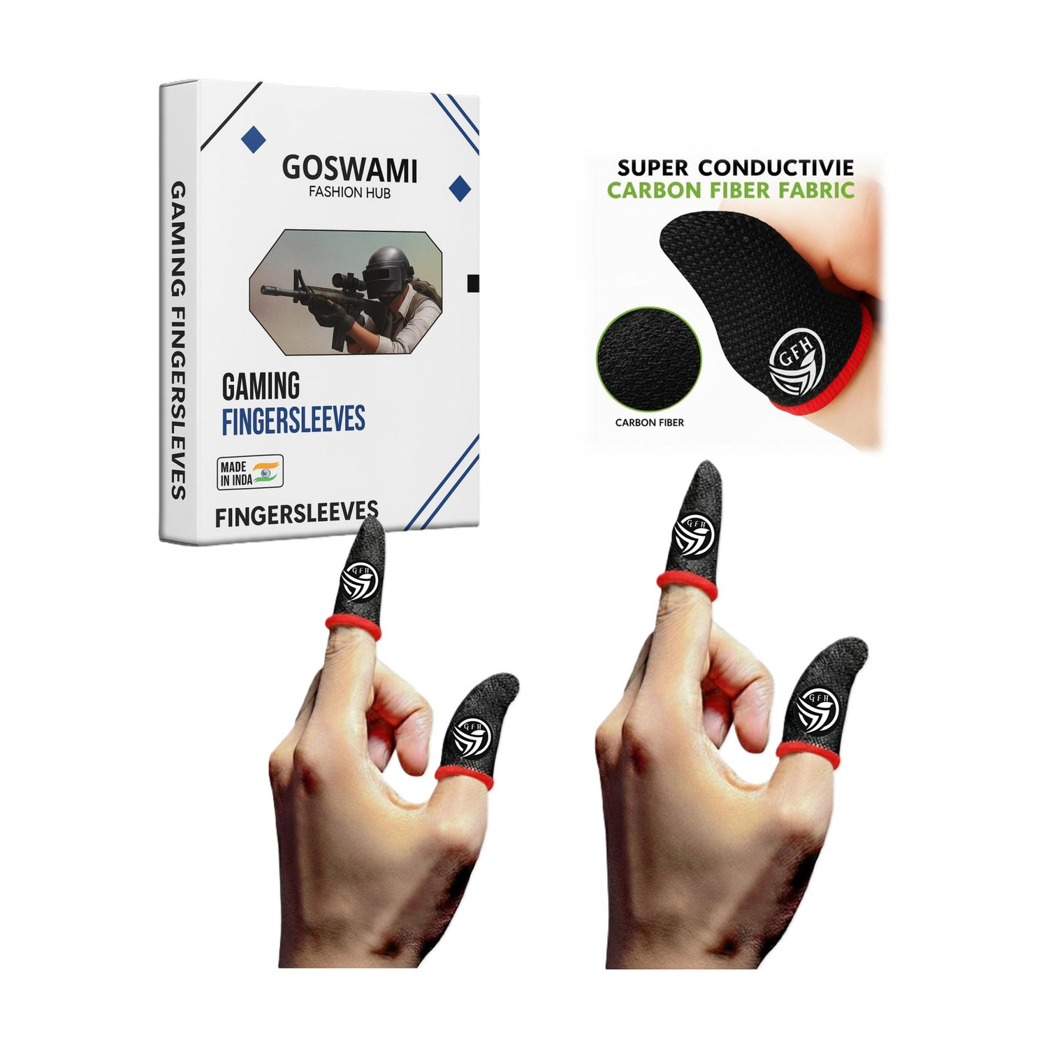 GOSWAMI FASHION HUB Thumb Sleeves for BGMI, PUBG, Free Fire (Pack of - Image 1