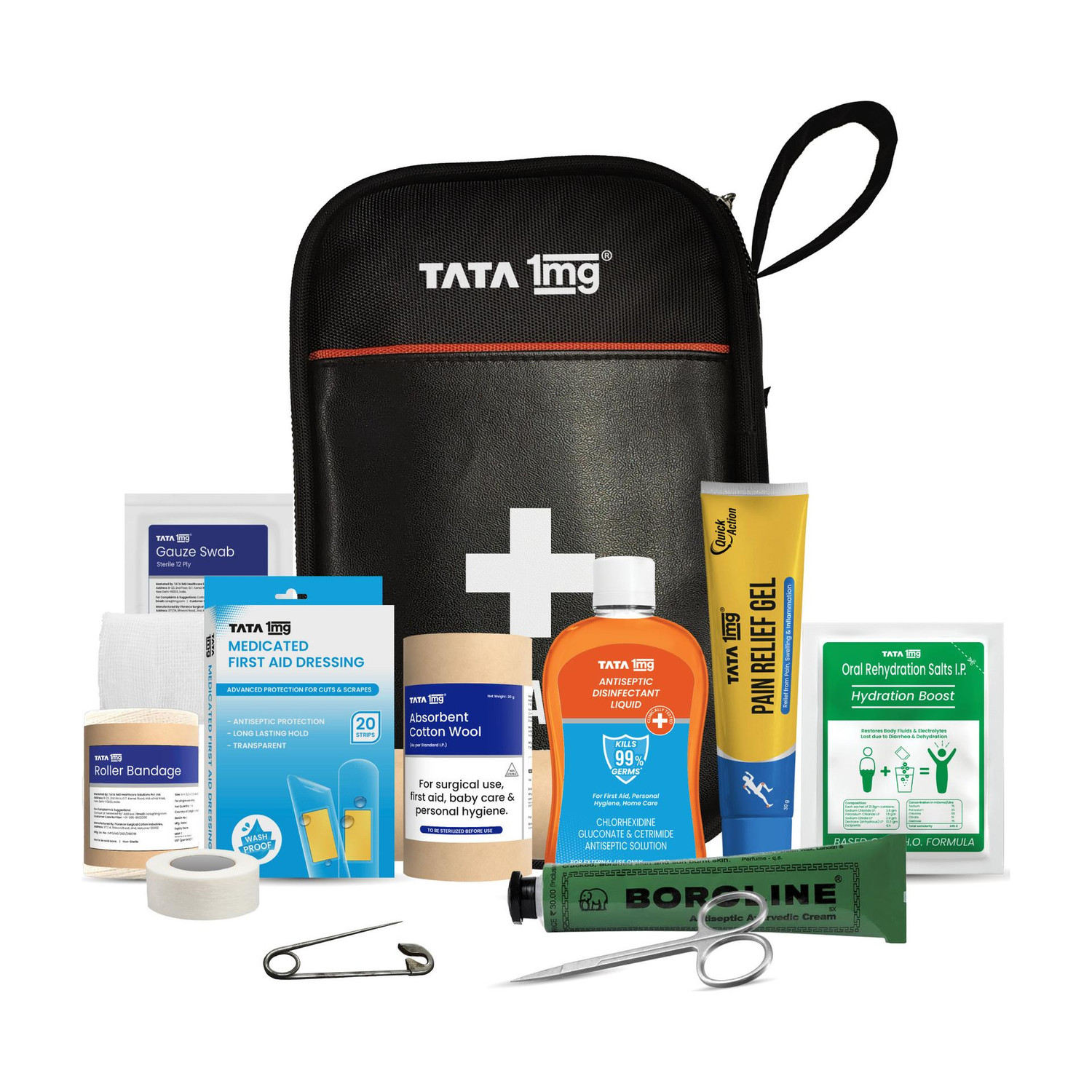 TATA 1mg T1MG/FA02 First Aid Kit (Home, Sports and Fitness, Vehicle, Workplace) - Image 1