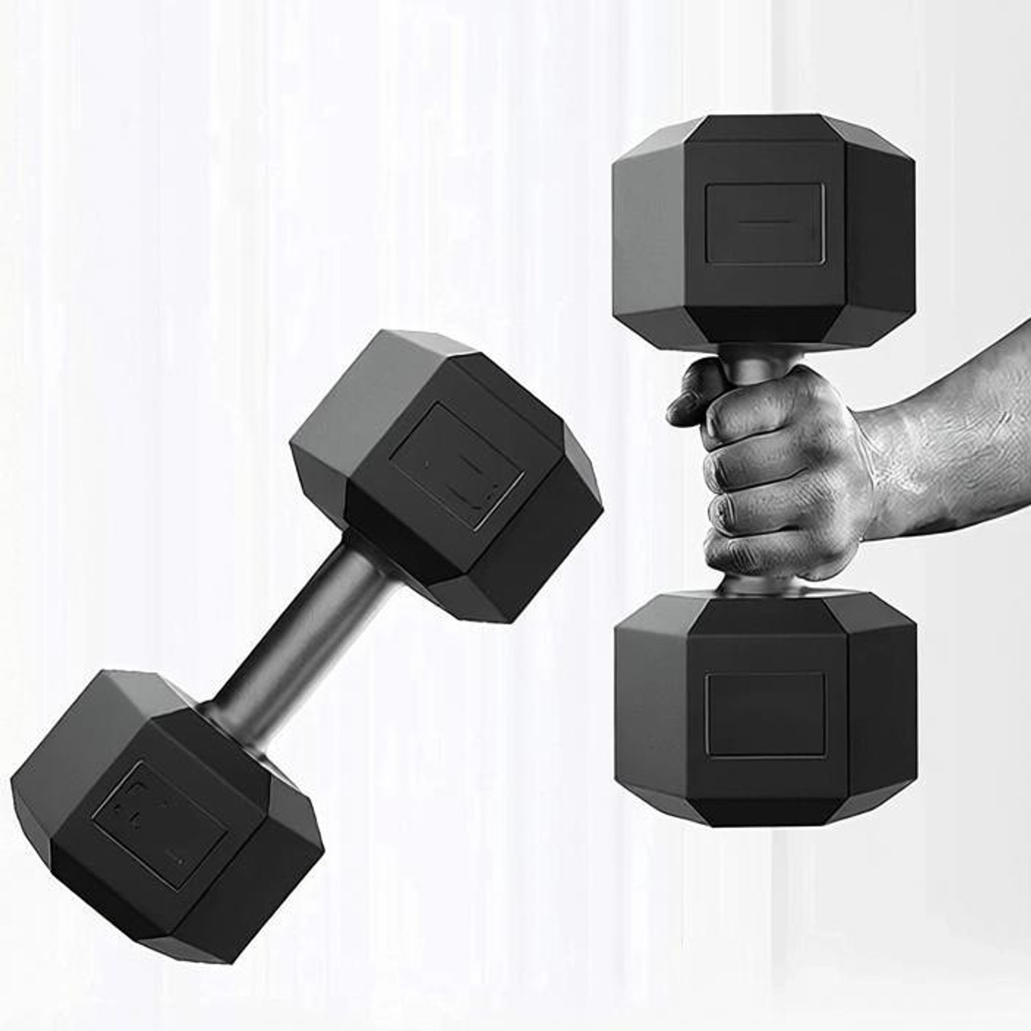 Tanvi 2KG Pair Dumbbell Set Black - Image 1