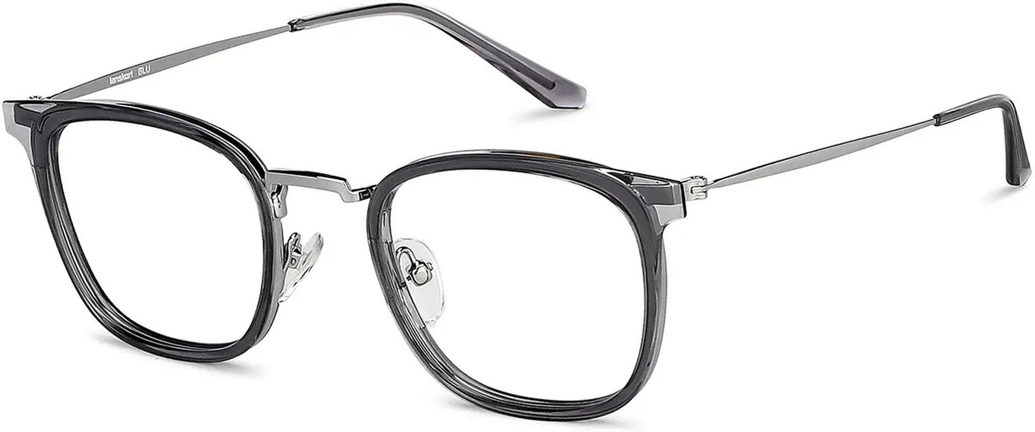 Lenskart Blu Full Rim Square Anti Glare & Blue Cut Computer Glass For Men & Women (49 mm) - Image 1