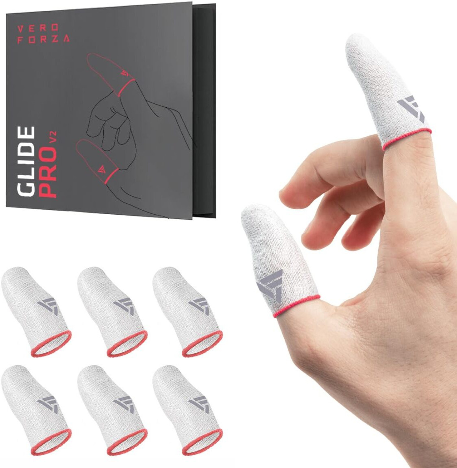 Vero Forza Glide V2 Pro Gaming Accessory Kit (White, Red) - Image 1