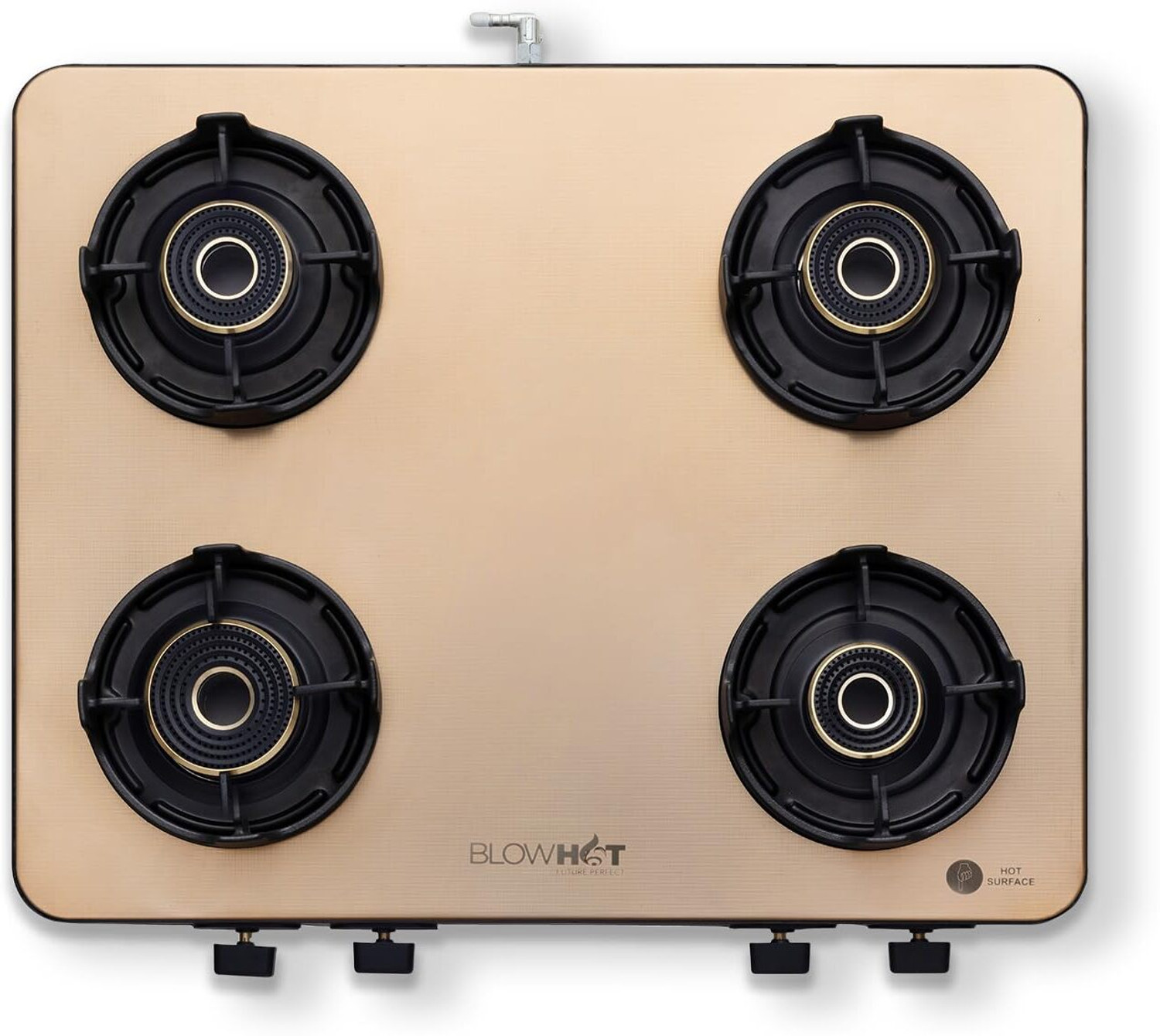 BLOWHOT Sapphire 4 Tornado Brass Stainless Steel Cooktop - Image 1