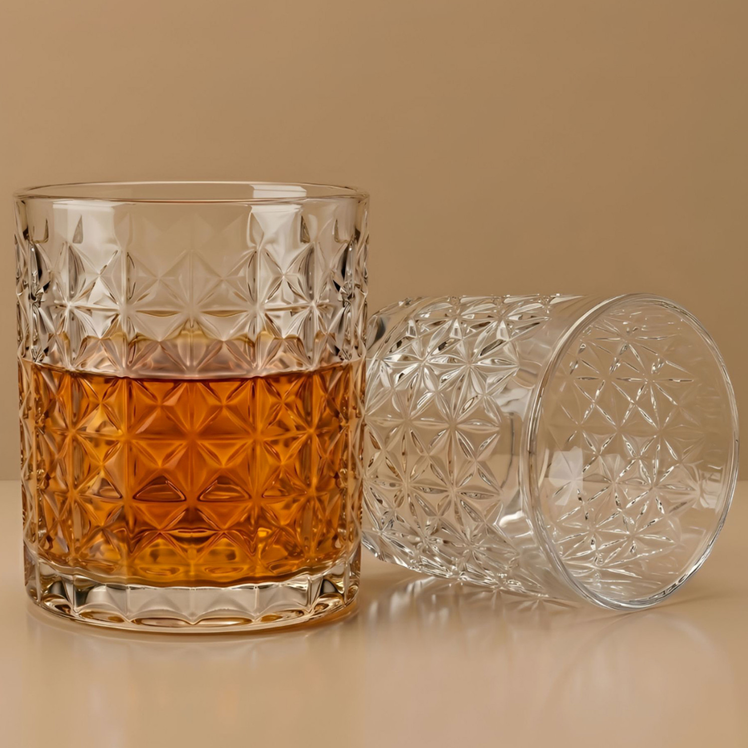 Allo Pack of 6 Premium Whisky Glasses 330ml Clear - Image 1