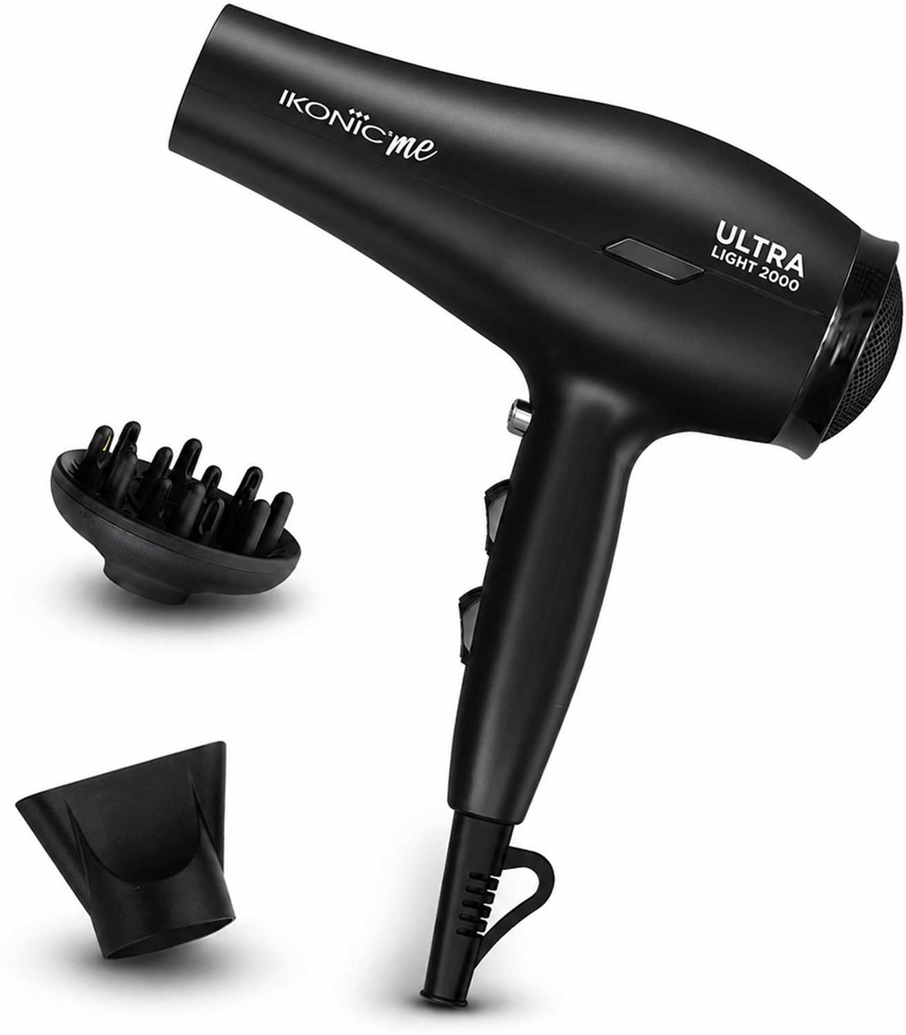 IKONIC ME Ultra Light 2000 Hair Dryer (2000W, Black) - Image 1