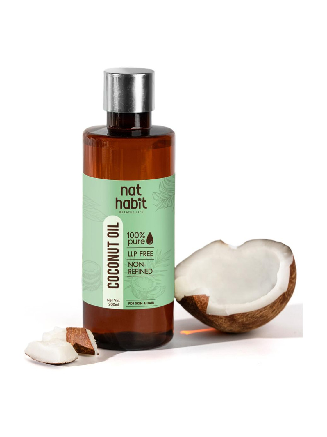 Nat Habit 100% Pure Coconut Oil 200ml - Image 1