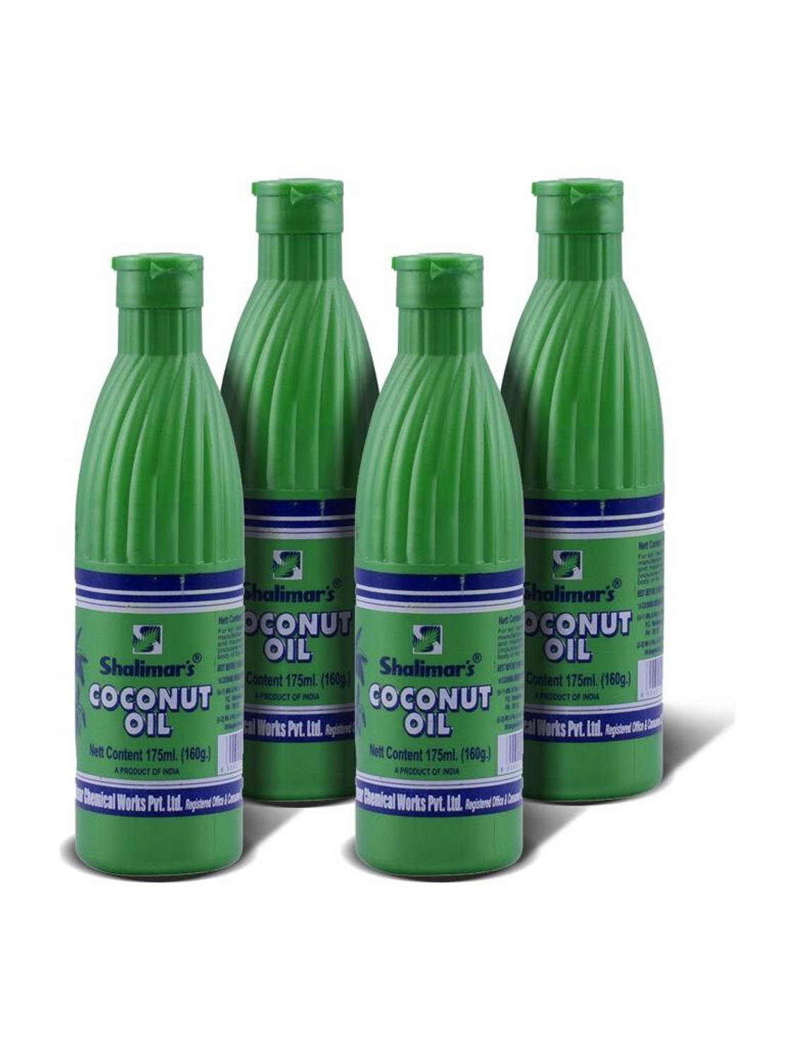 shalimar's Coconut oil green hdpe 175 ml pack of 4 Hair Oil (700 ml) - Image 1
