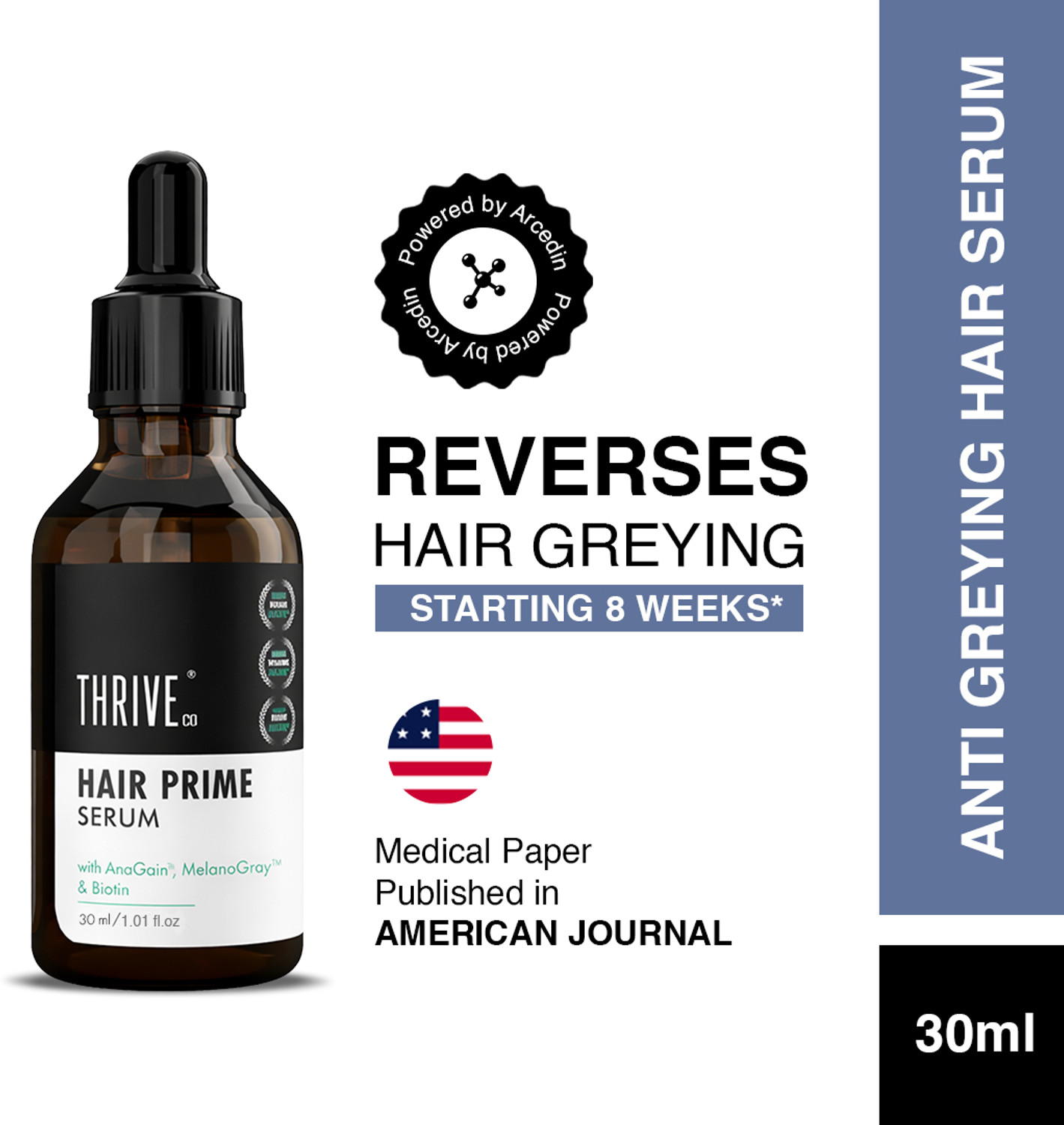 ThriveCo Anti Grey Hair Prime Serum 30ml - Image 1