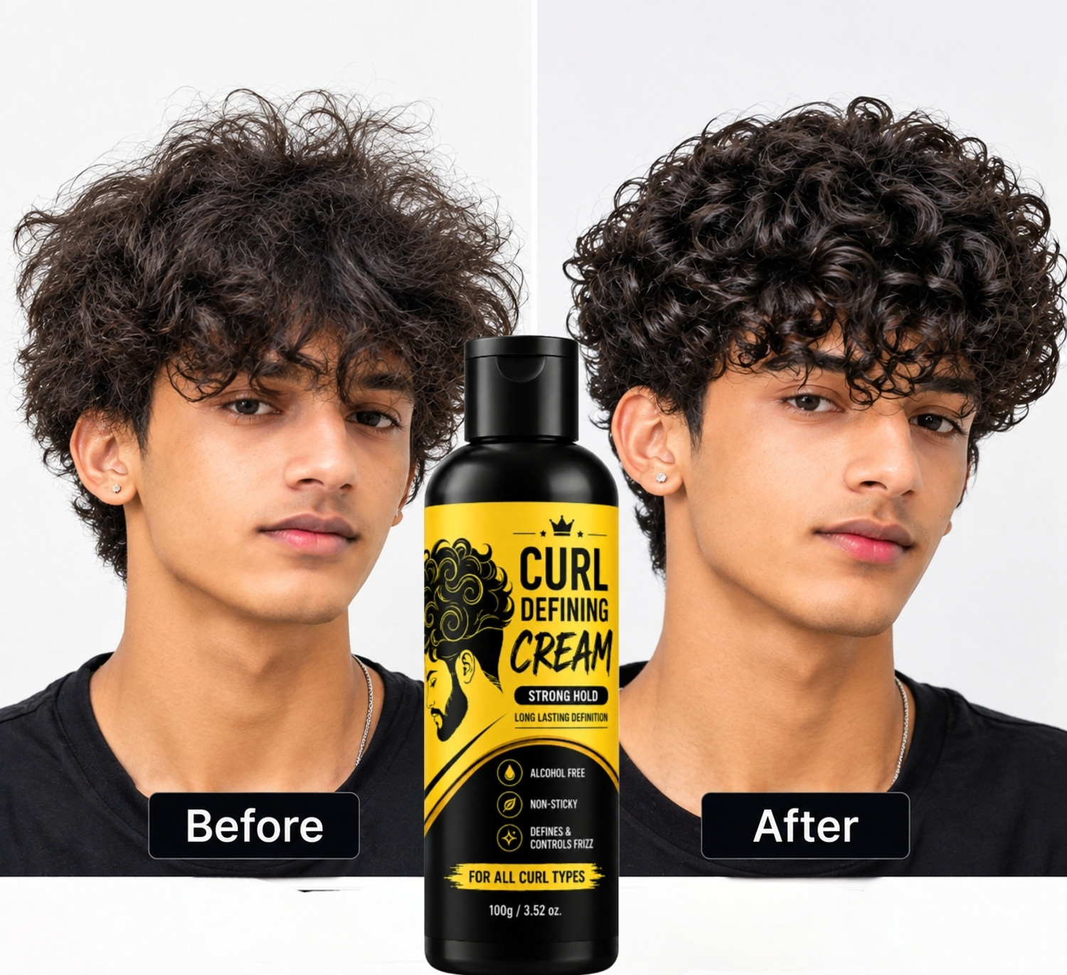 FLIXY Curly Hair Cream for Curl Definition & Frizz Control 100g Hair Styler (100 g) - Image 1