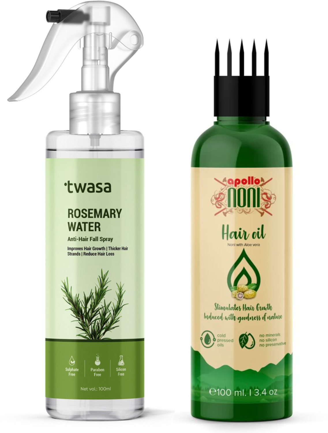 Twasa Rosemary Water Spray & Noni Hair Oil 200ml - Image 1