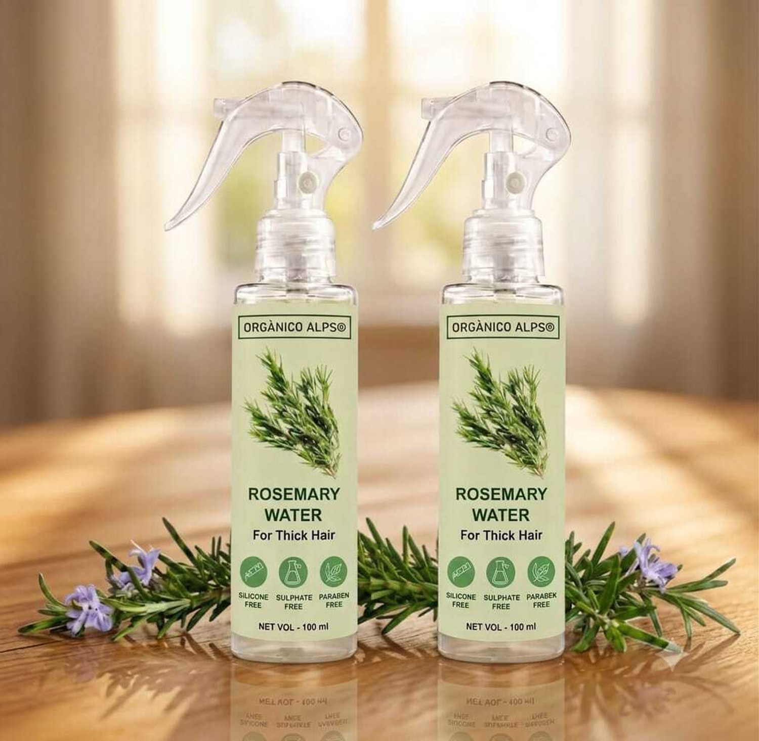 ORGÀNICO ALPS Rosemary Water Hair Spray 200ml - Image 1
